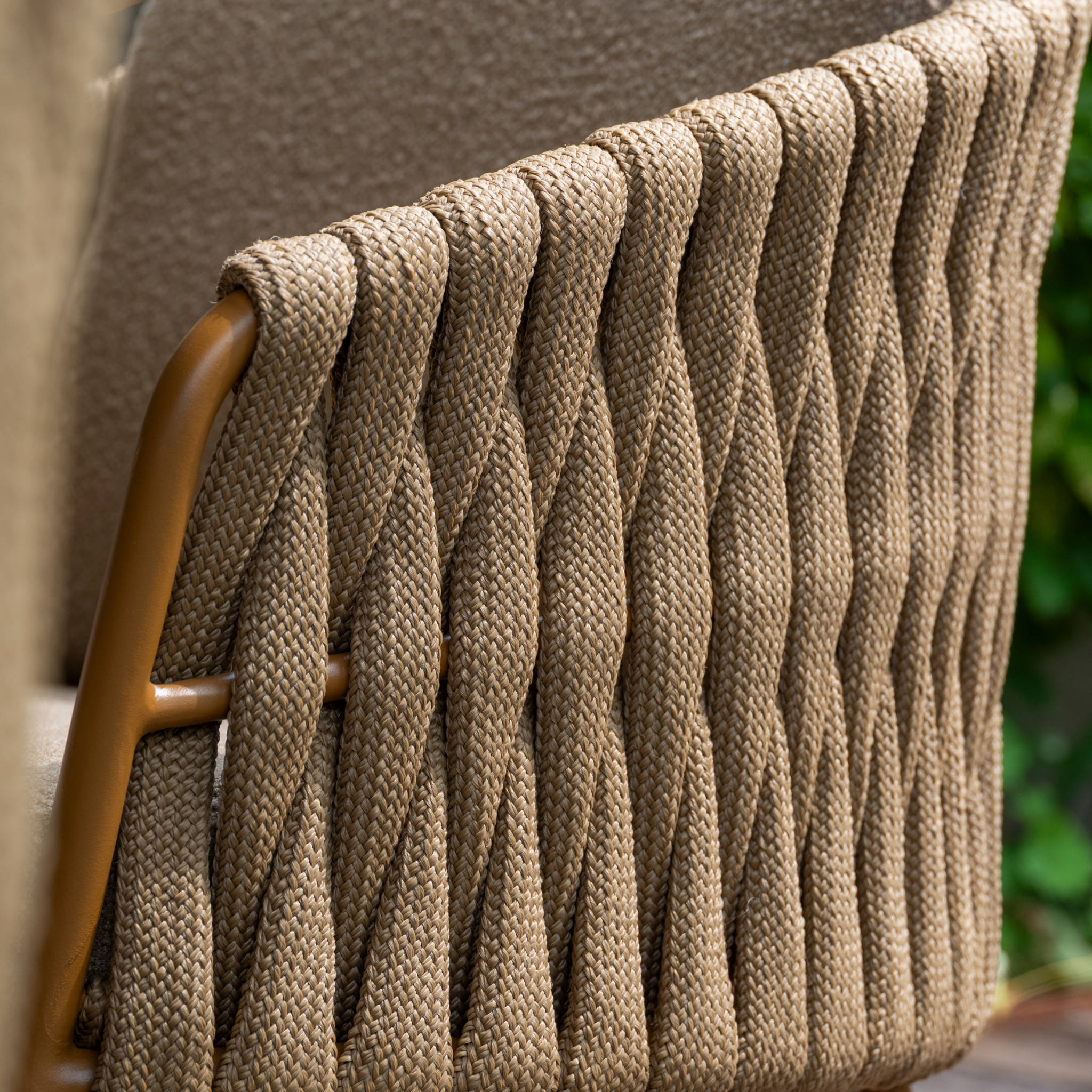 Ensemble Table de jardin EVOA céramique L240 & 6 chaises MOVARA coussin sable chaud